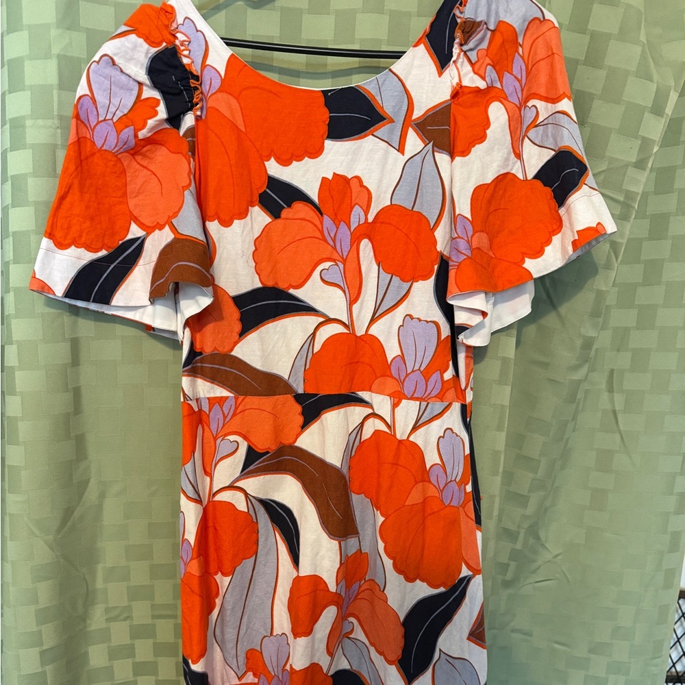 Ann Taylor Linen Floral dress